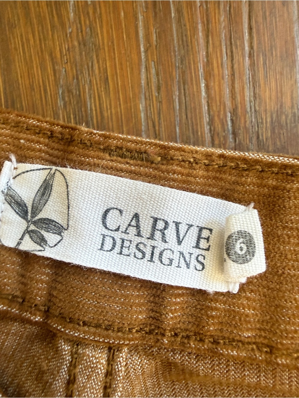 Carve Designs Rust-Toned Corduroy Shorts - Picture 5 of 6